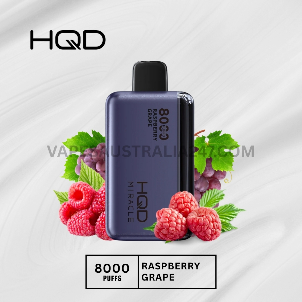 HQD Miracle 8000 Puffs Raspberry Grape HQD Miracle 8000 Puffs Raspberry Grape