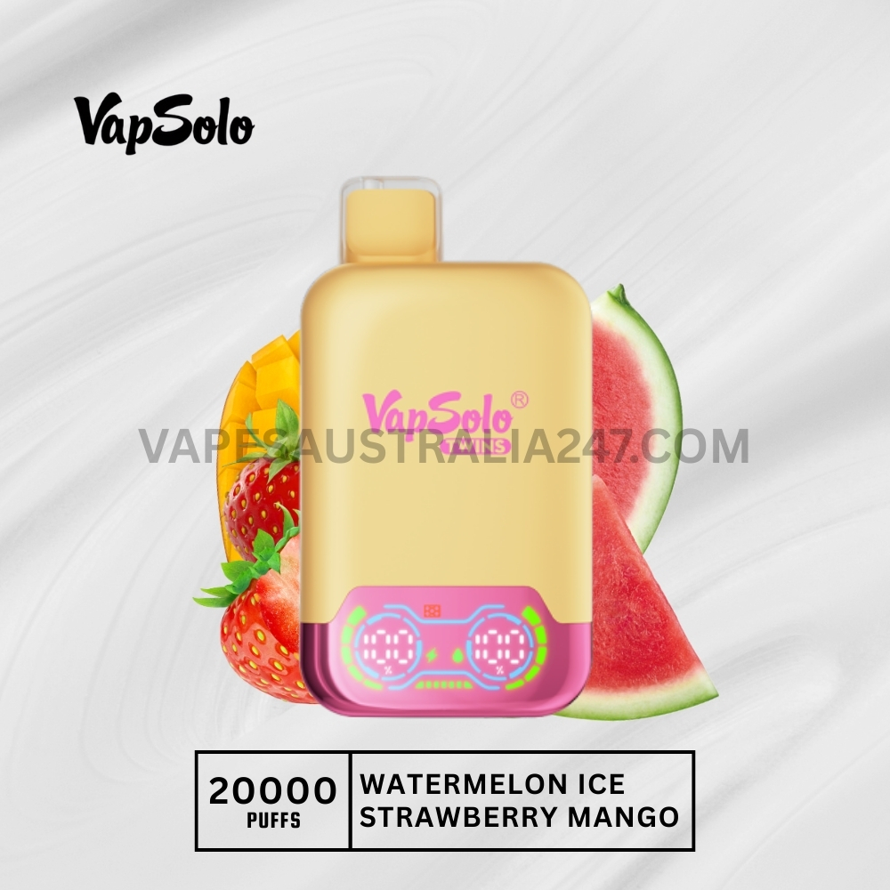 Vapsolo Twins 20000 Puffs Watermelon Ice Strawberry Mango Vapsolo Twins 20000 Puffs Watermelon Ice Strawberry Mango
