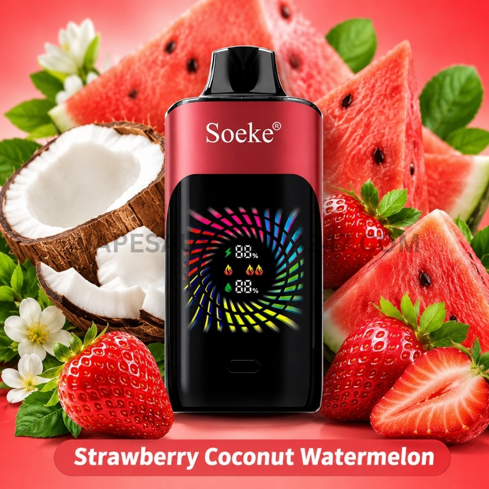 SOEKE S9 28000 Puffs Strawberry Coconut Watermelon SOEKE S9 28000 Puffs Strawberry Coconut Watermelon