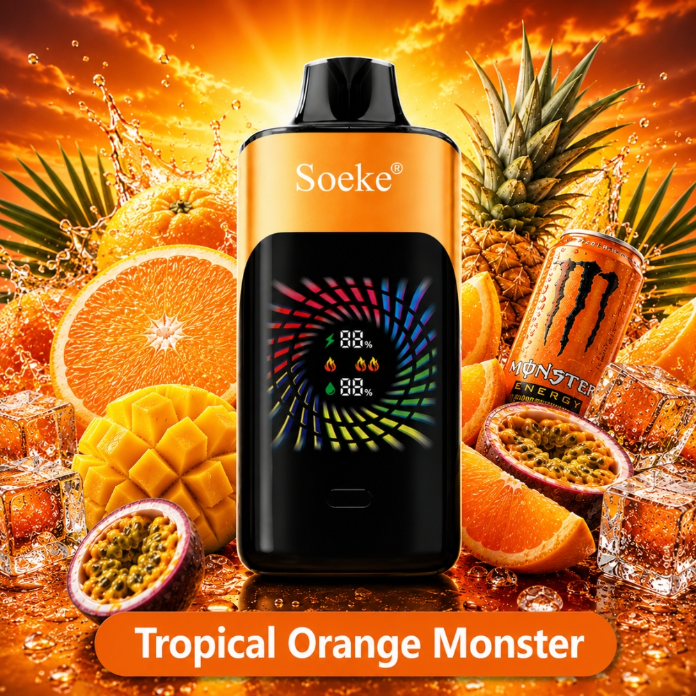 SOEKE S9 28000 Puffs Tropical Orange Monster SOEKE S9 28000 Puffs Tropical Orange Monster